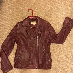 Michael Kors Leather Moto Jacket